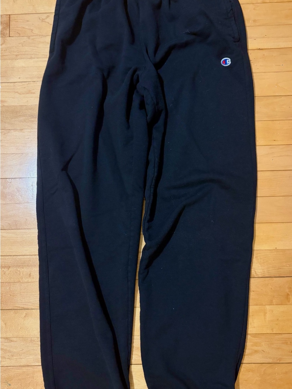 Champion Black Men's Joggers with Small Logo